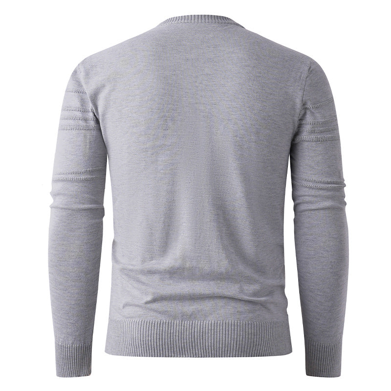 Herren feiner Strickpullover mit strukturiertem Design Drune