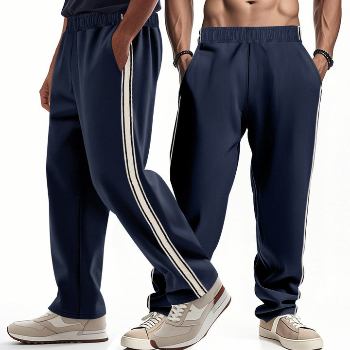 Herren Sportliche Freizeithose mit seitlichen Kontraststreifen Drune