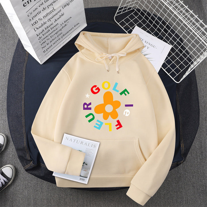 Damen Kapuzenpullover mit kreativem Blumen-Grafikdesign und bequemer Passform Drune