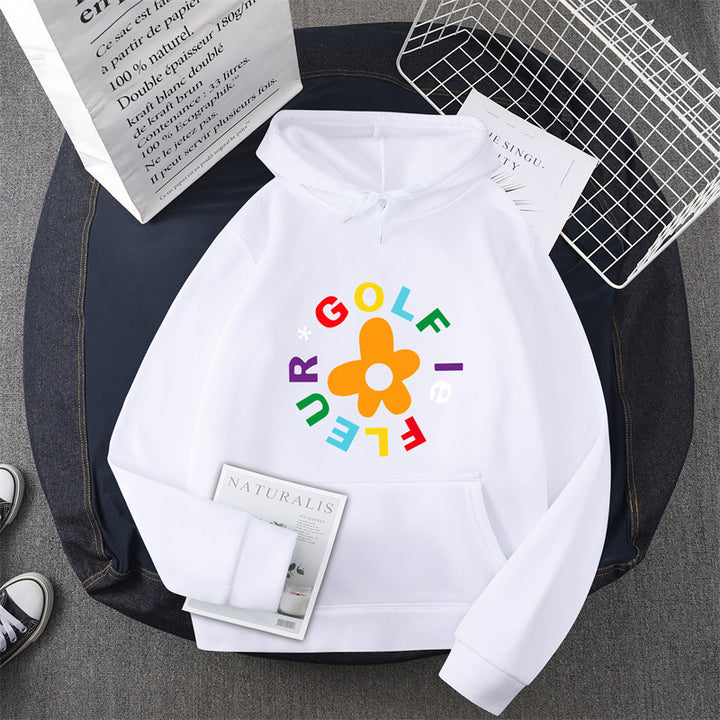 Damen Kapuzenpullover mit kreativem Blumen-Grafikdesign und bequemer Passform Drune