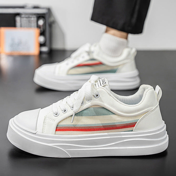 Damen modische Plattform Sneakers mit atmungsaktiver Oberflächenstruktur Drune