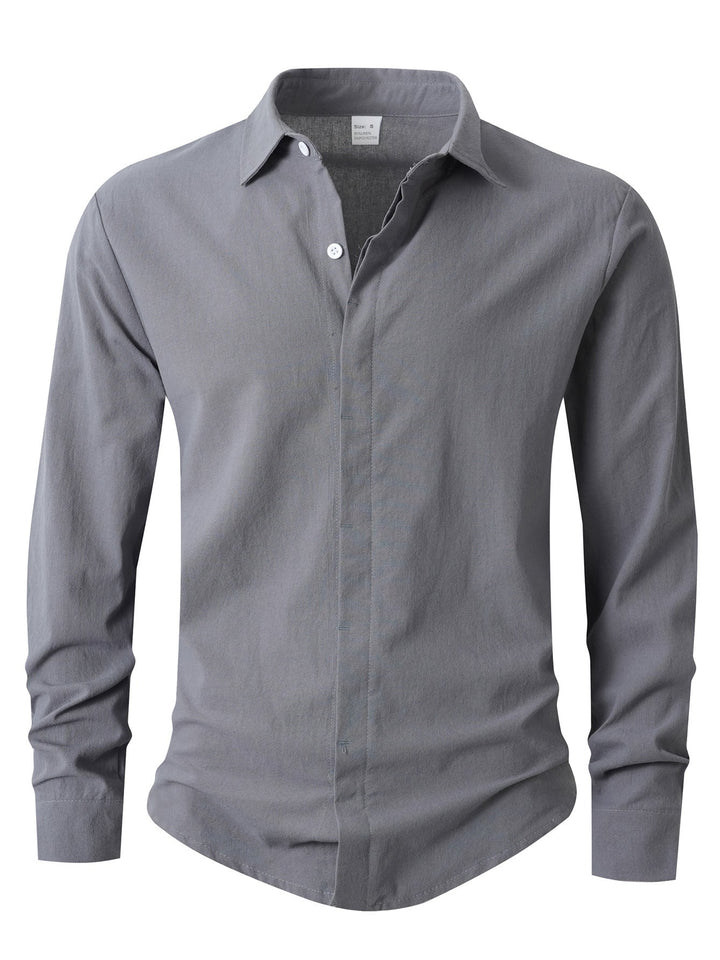 Herren Elegantes Casual-Hemd mit Slim-Fit Schnitt Drune