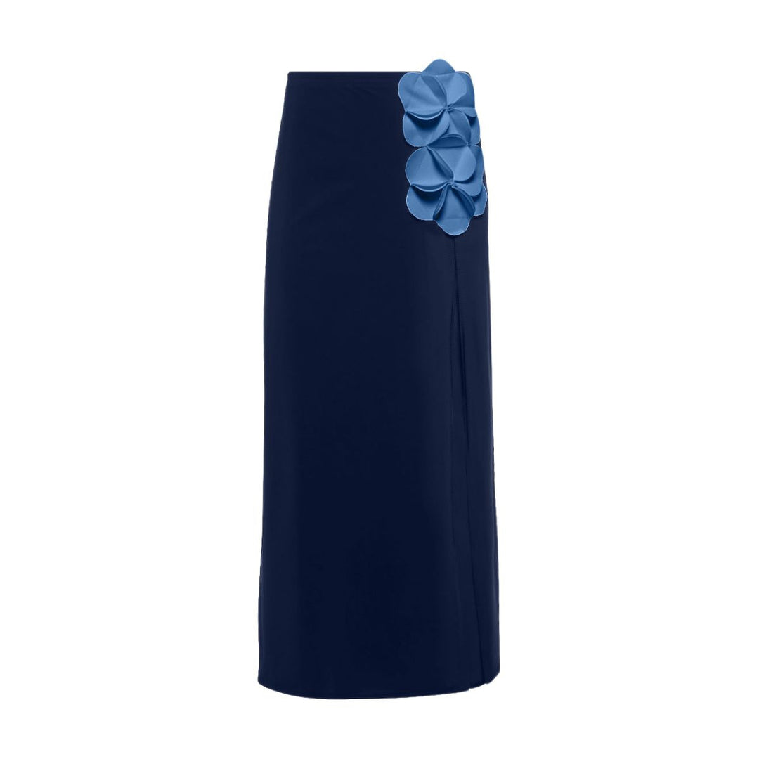Damen Schwimmanzug mit asymmetrischem Schnitt und floralen Applikationen Drune