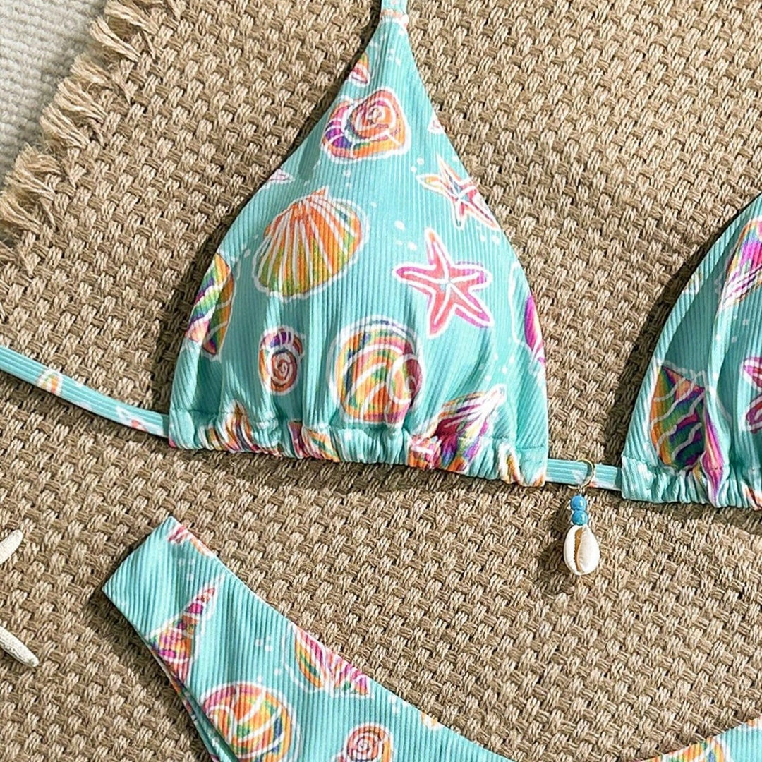 Damen Triangel-Bikini mit maritimen Verzierungen Drune