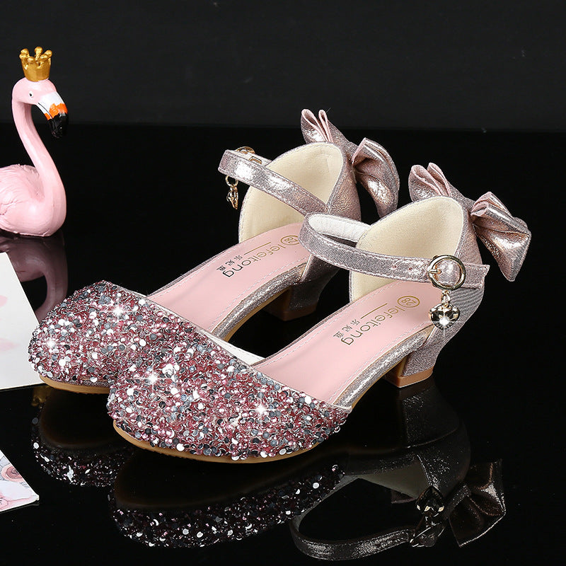 Mädchen Elegante Ballerina Sandalen mit Glitzerverzierung Drune