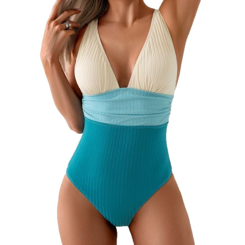 Damen eleganter und figurbetonter Badeanzug Drune