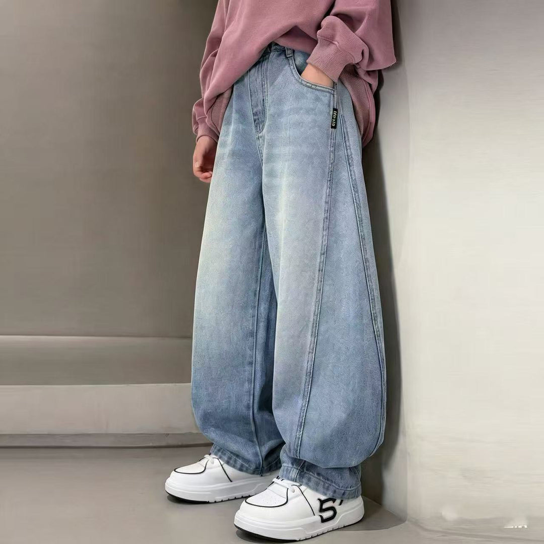 Herren weite Jeanshose mit lässigem Design Drune