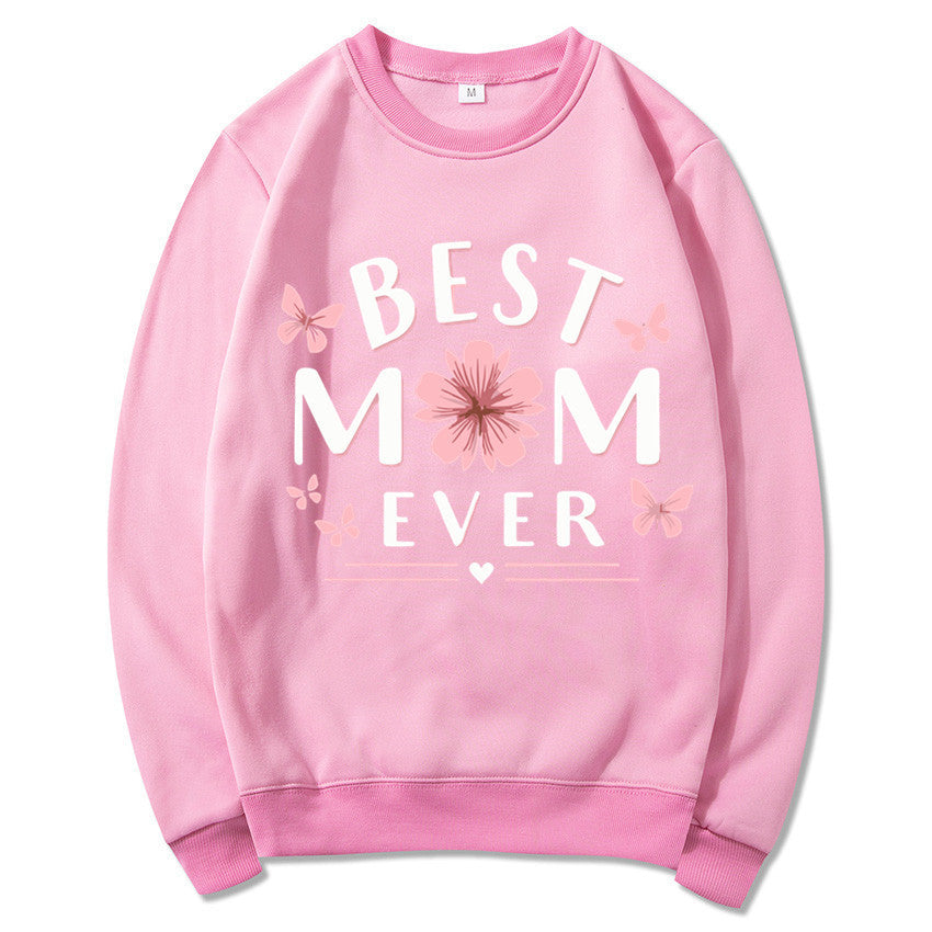 Damen Sweatshirt mit verspieltem Lieblingsspruch und floralem Design Drune