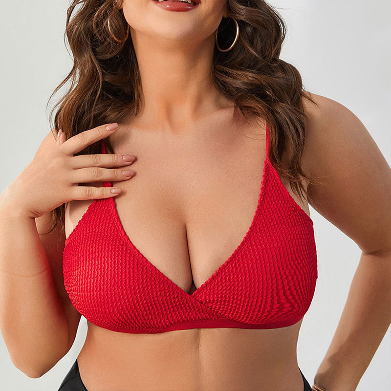 Damen Triangel-Bikini-Oberteil mit strukturierter Oberfläche Drune