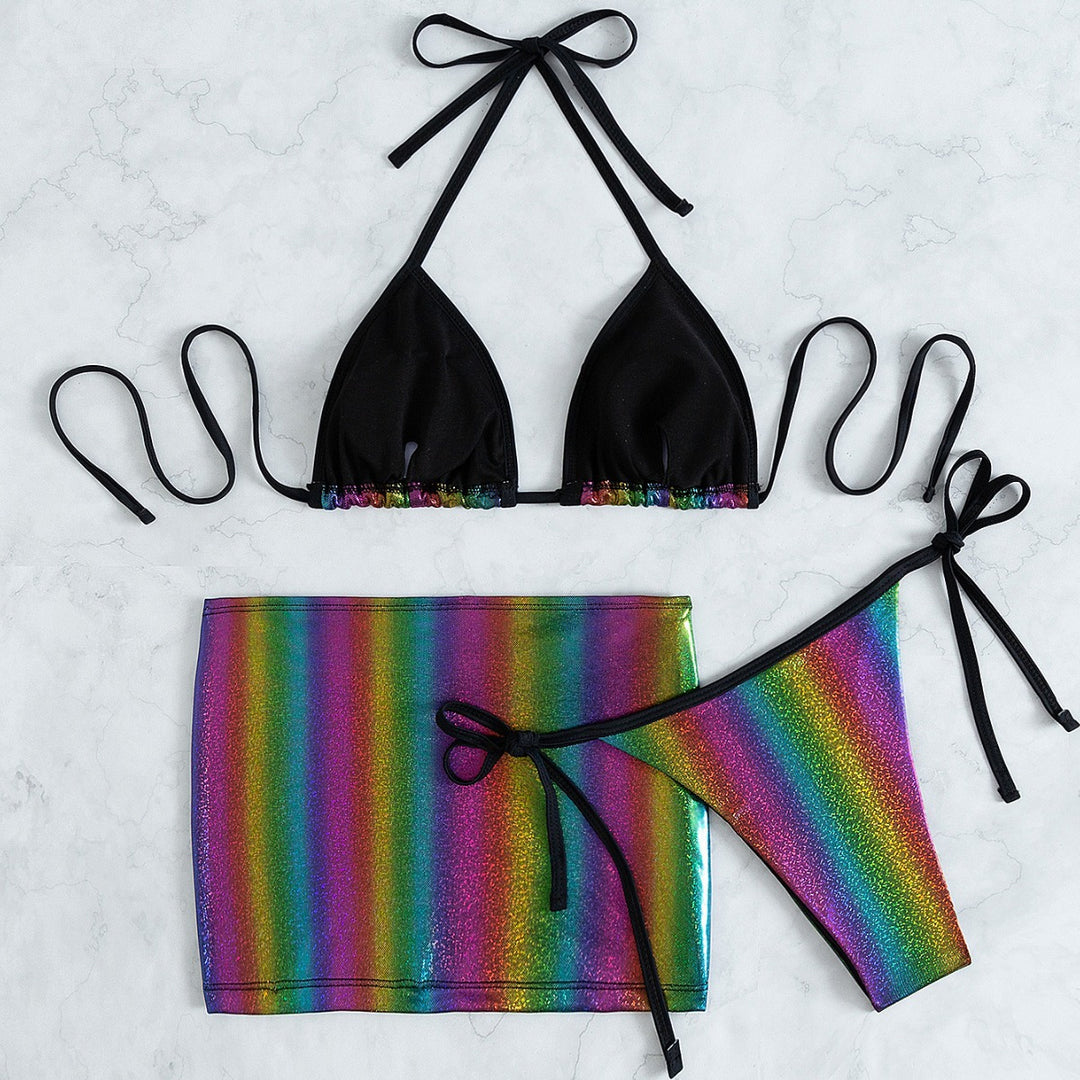 Damen Triangel-Bikini mit trendigem Wickelrock Drune