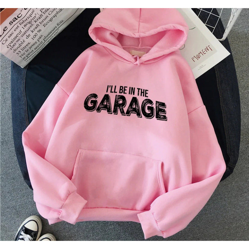 Damen Kapuzenpullover mit kreativem Garagen-Motiv Drune
