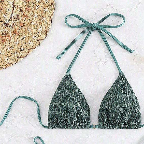 Damen Triangel-Bikini mit raffiniertem Bindedesign Drune