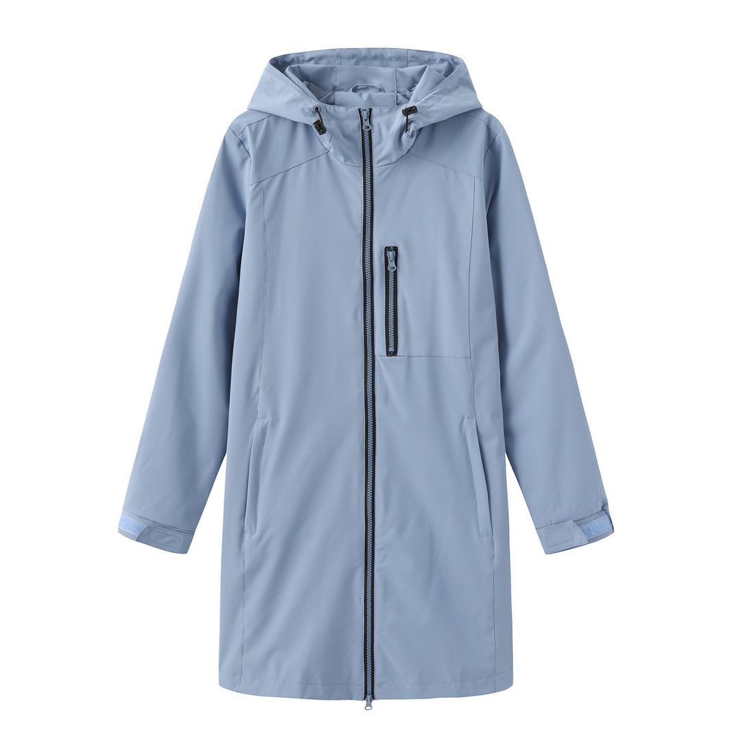 Damen Funktionsjacke mit verstellbarem Kapuzenkragen Drune