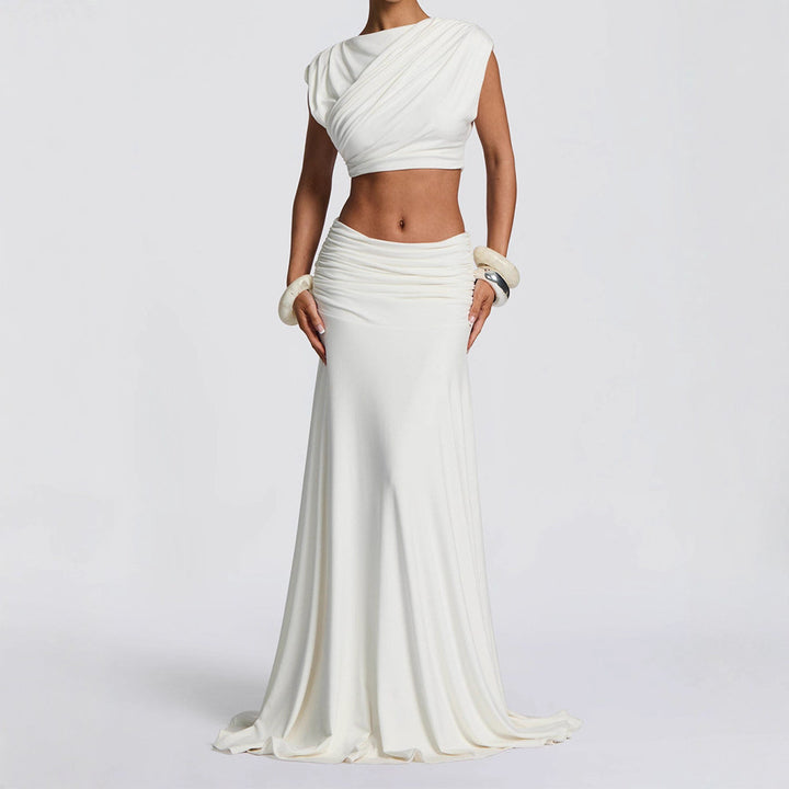 Damen Elegantes Wickelkleid mit raffinierten Drapierungen Drune