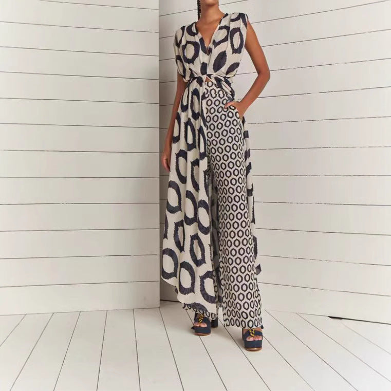 Damen Maxikleid mit raffiniertem Wickeldesign und Taschen Drune