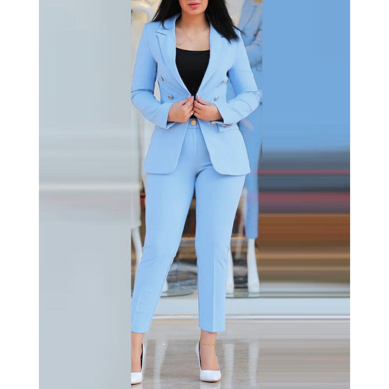 Damen Eleganter und stilvoller Blazer mit passender Hose Drune