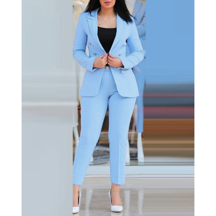 Damen Eleganter und stilvoller Blazer mit passender Hose Drune