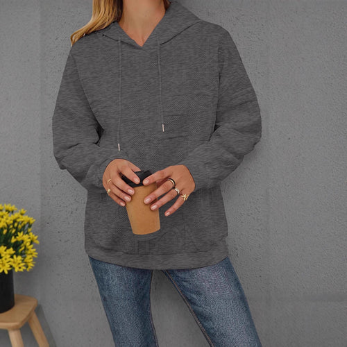 Damen Oversize Kapuzenpullover mit strukturiertem Design Drune
