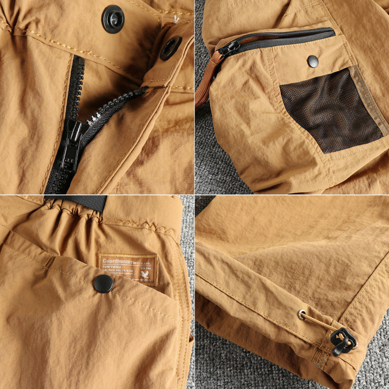 Herren Cargo-Hose mit multifunktionalen Taschen und verstellbarem Bund Drune