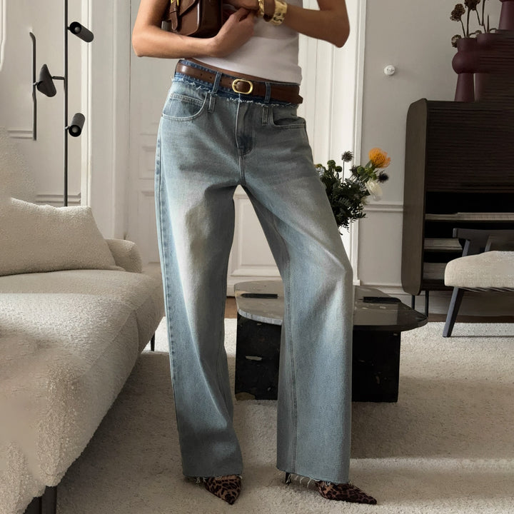 Damen High-Waist Jeanstyl Drune