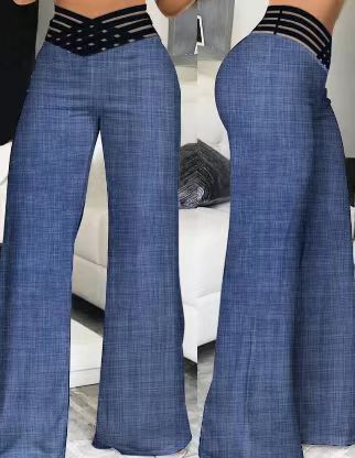 Damen Hochtaillierte Palazzo-Hose Drune