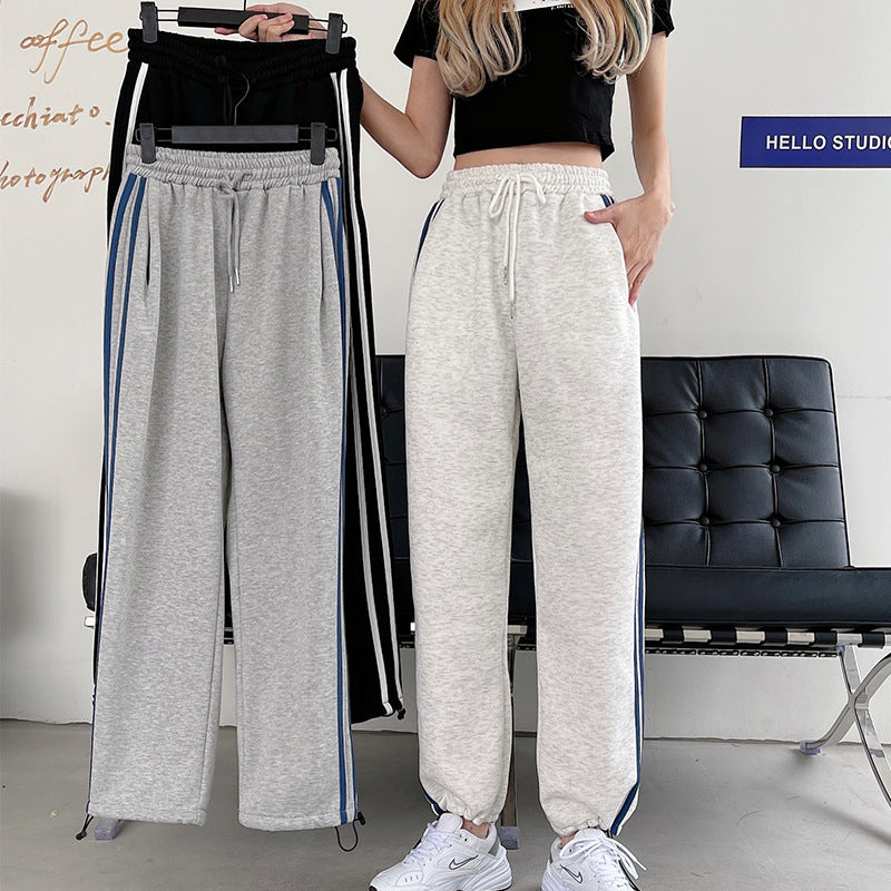 Damen Sportliche Freizeit-Hose mit seitlichen Kontraststreifen Drune