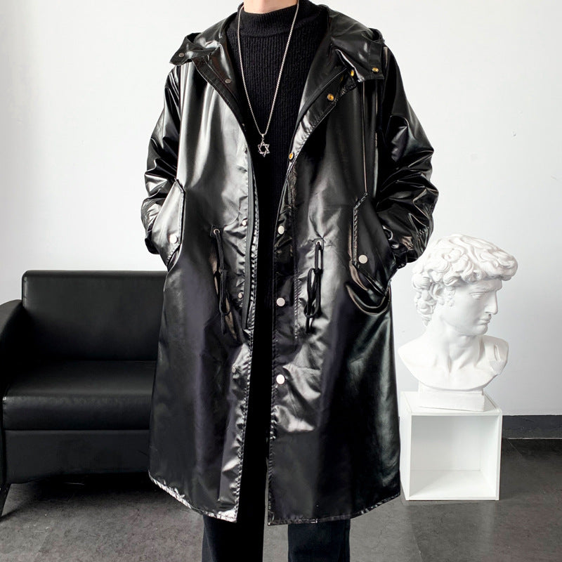 Herren reflektierende Regenjacke mit verstellbarem Kapuzenbereich und praktischen Taschen Drune