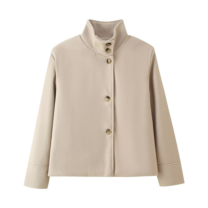 Damen gesteppte Kurzjacke mit hohem Kragen Drune