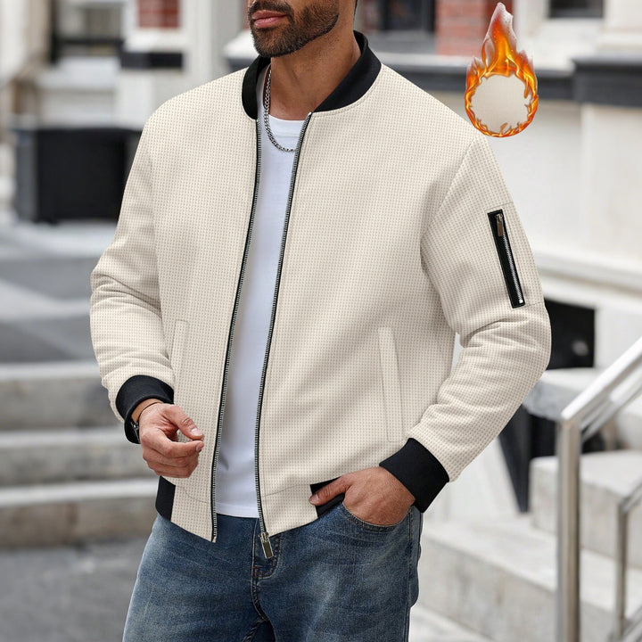 Herren Sportliche Bomberjacke mit Reißverschluss und strukturiertem Design Drune