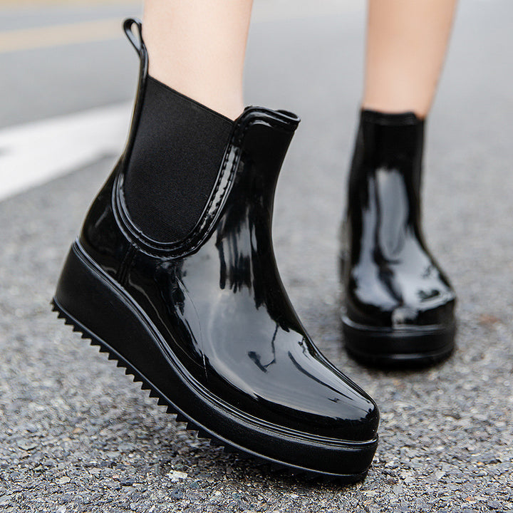 Damen Elegante und wasserdichte Chelsea Boots mit rutschfester Sohle Drune