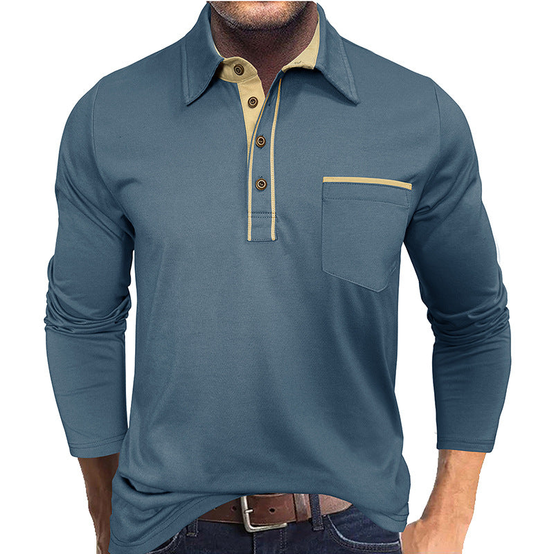 Herren Langarm-Polohemd Drune