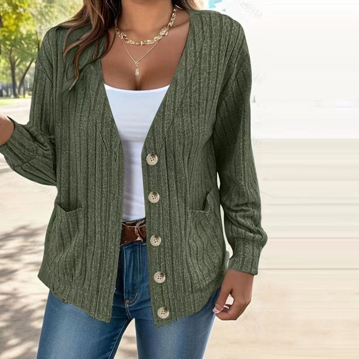 Drune | Strickjacke Polyester Komfortabel, Leicht, Taschen