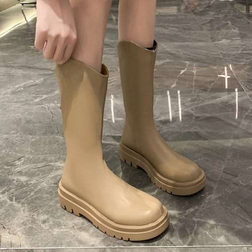 Damen Gummi-Stiefel mit rutschfester Sohle und hohem Schaft Drune