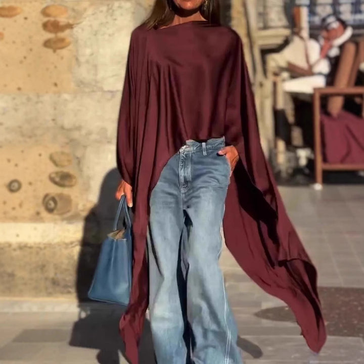 Damen modisches Oversized-Oberteil mit fließendem Schnitt Drune