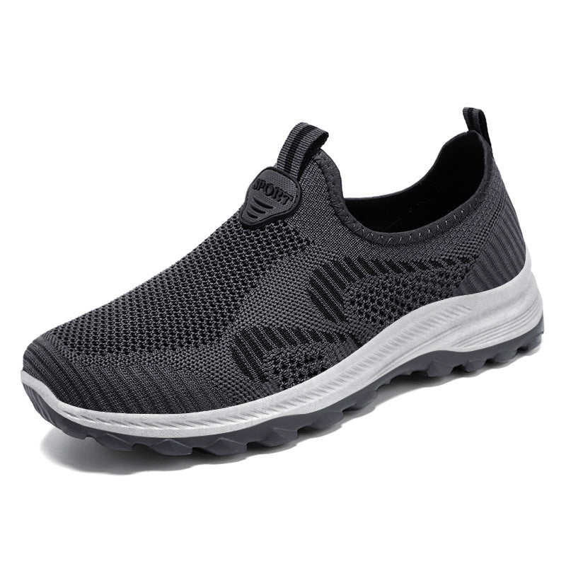 Damen nan nahtloser Strick-Slip-On Komfort-Sneaker mit elastischem Sockenschuh, stoßdämpfender EVA-Zwischensohle und griffiger Profilgummisohle Drune