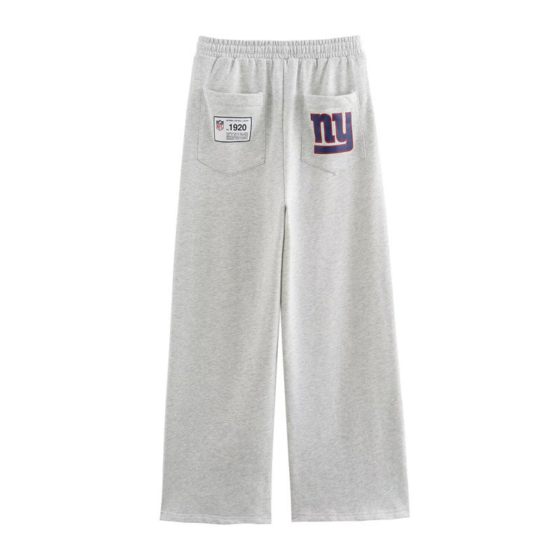 Damen sportlicher cropped Hoodie mit buntem Grafikelement und praktischem Kordelzug Drune