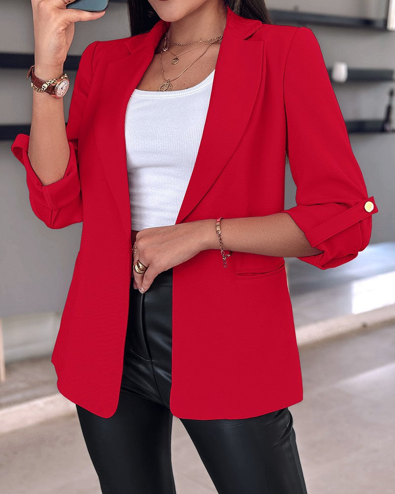 Damen Modischer Blazer mit lässiger Taillierung und schickem Revers Drune