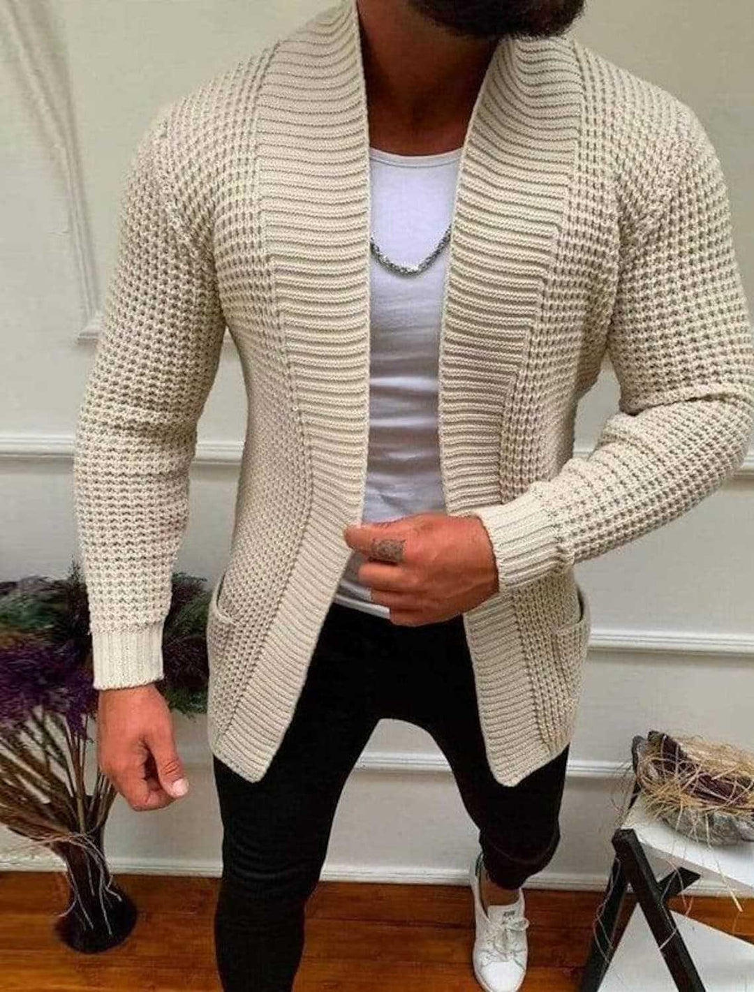 Herren Strickjacke mit modernem Schnitt Drune