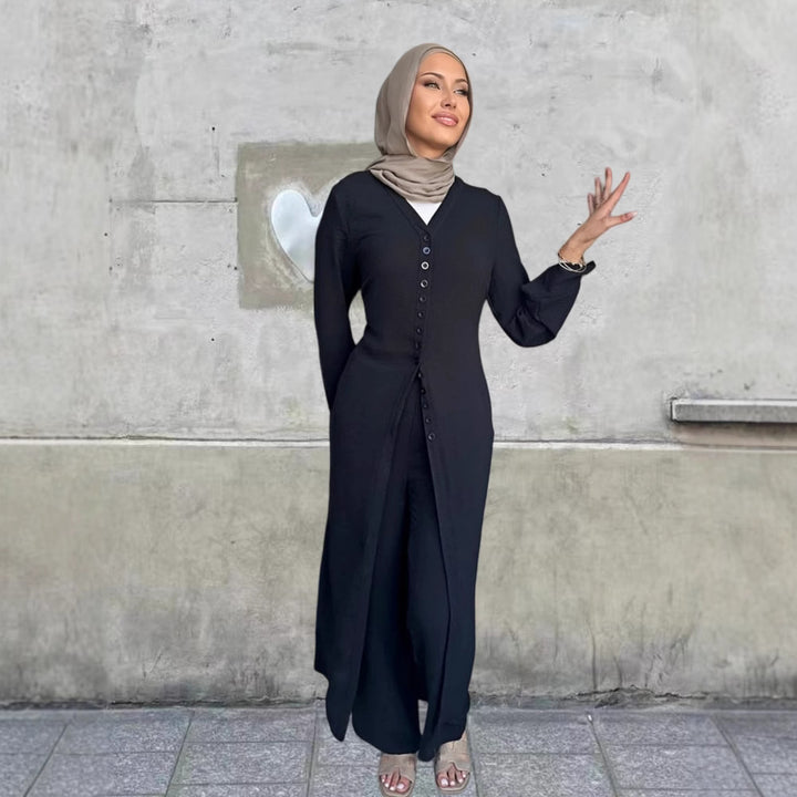 Damen Jumpsuit mit elegantem Knopfdesign und weitem Bein Drune