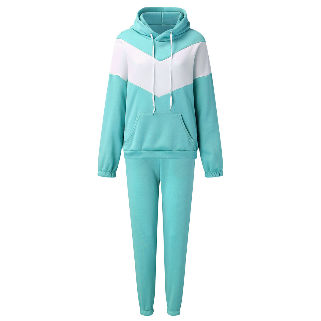 Damen Sportliches Fleece-Set mit hohem Kragen und elastischem Bund Drune