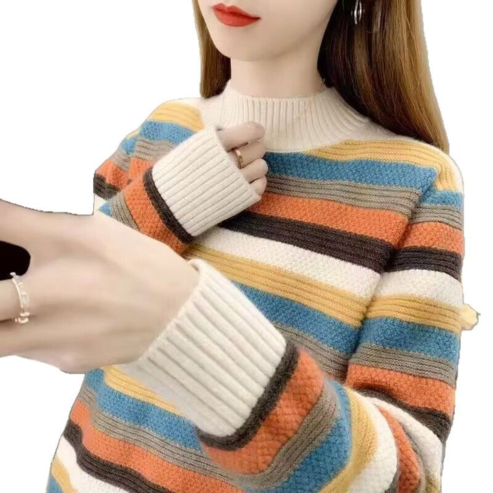 Damen Gemütlicher und stylischer Pullover mit Strukturmuster Drune