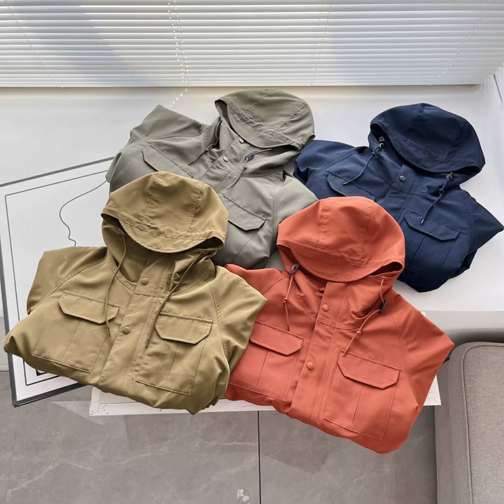 Damen funktionale Outdoor-Jacke mit mehreren aufgesetzten Taschen Drune