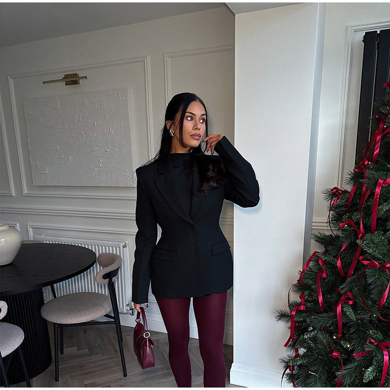 Damen Oversized Blazer mit strukturiertem Design und tailliertem Schnitt Drune