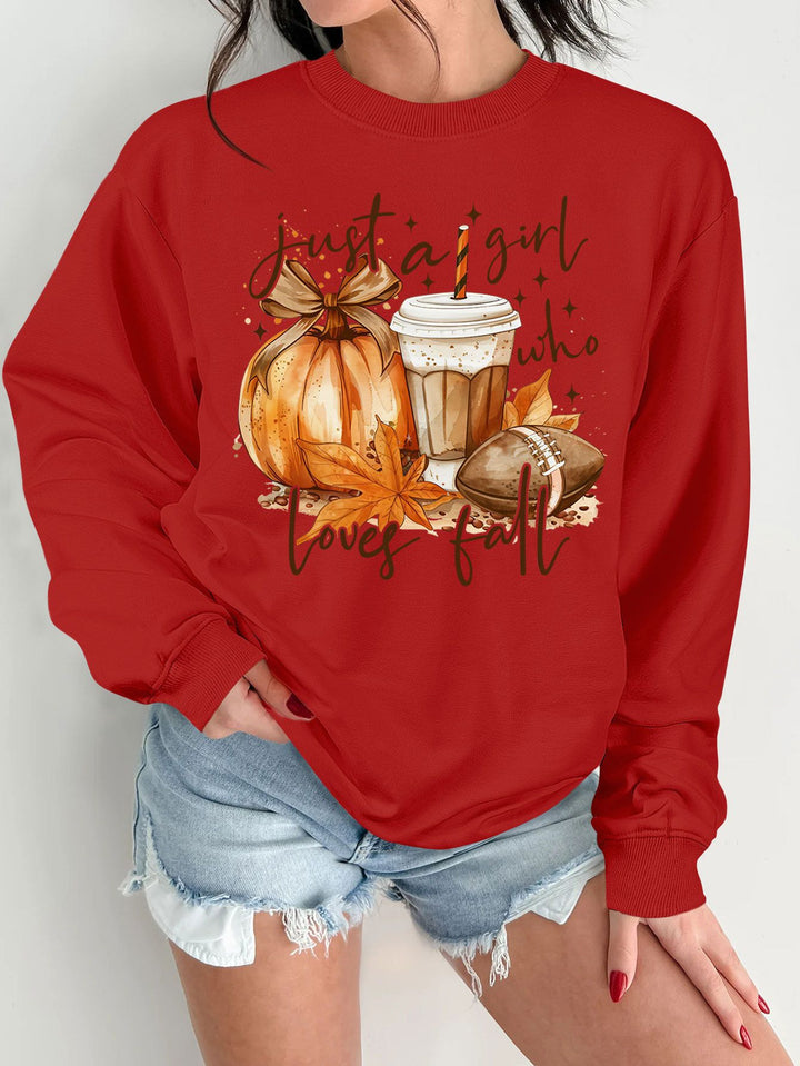 Damen Sweatshirt mit herbstlichem Motiv und inspirierendem Druck Drune