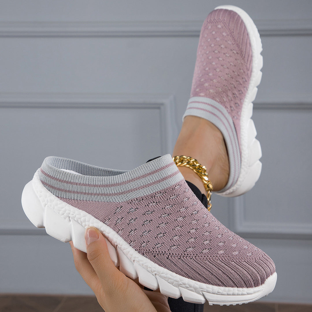 Damen nan sockenähnlicher Komfort-Slipper mit punktelastischem Strickoberteil segmentierter Dämpfungssohle und weichem Komfortfußbett Drune