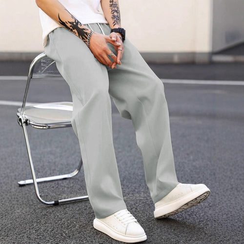 Herren modische Freizeithose mit weiter Passform und elastischem Bund Drune