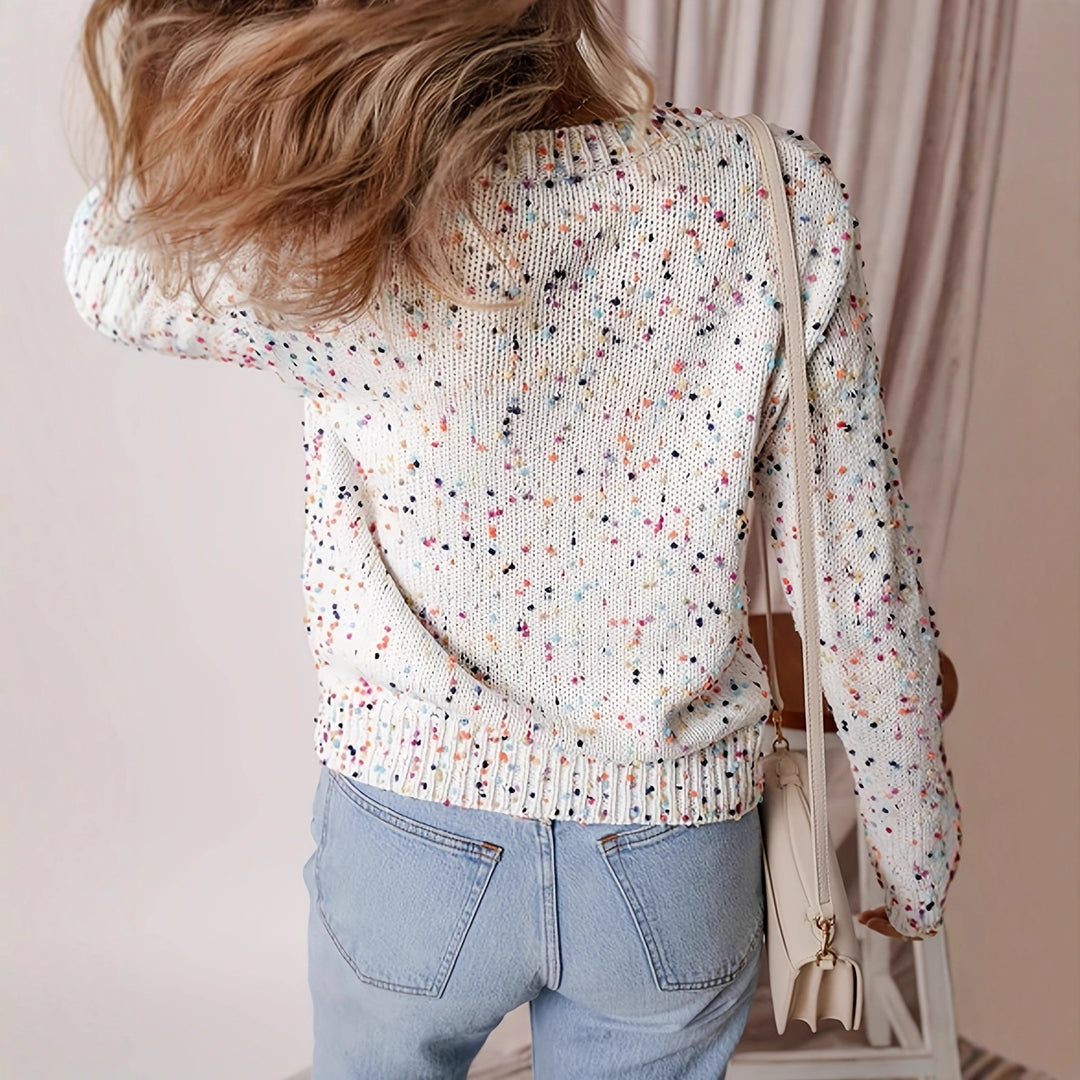 Damen Strickjacke mit buntem muster Drune
