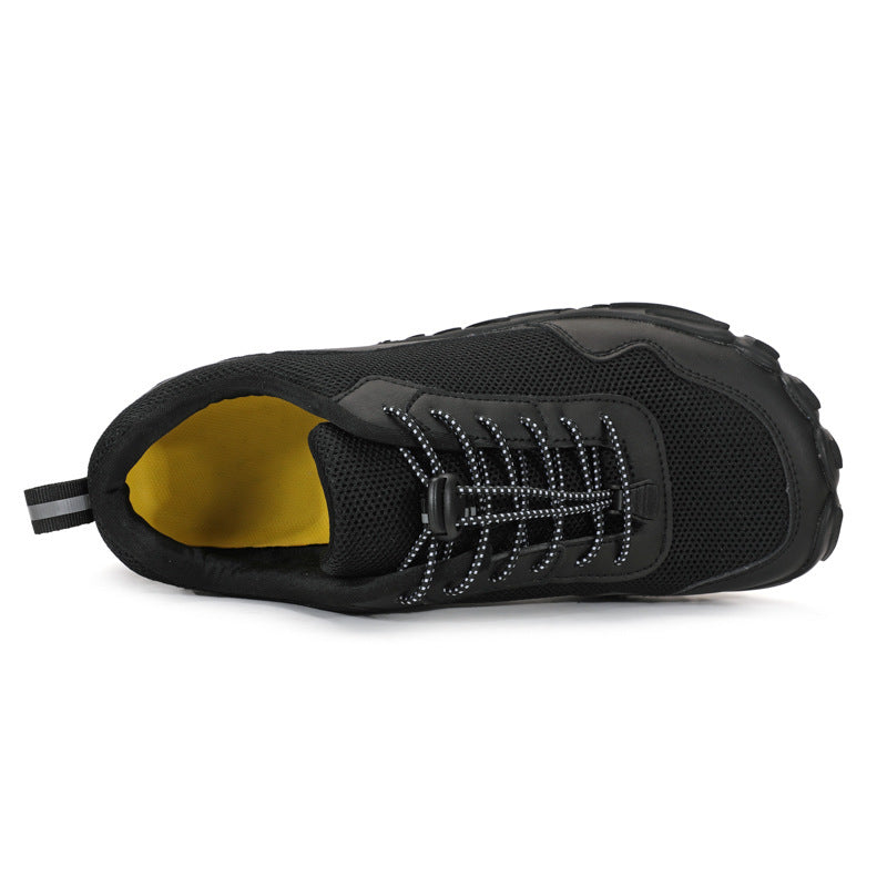 Herren nan leichter Schnellzug-Trekkingschuh mit Gummizehschutz, atmungsaktivem Meshoberteil und profiliertem Outdoor-Laufsohle Drune