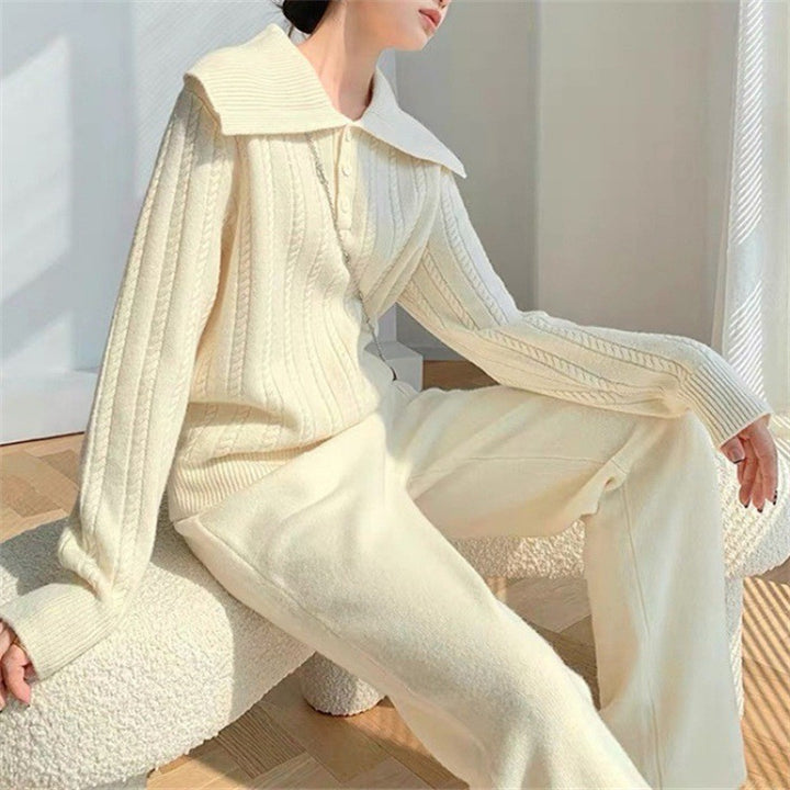 Damen Strickpullover mit abnehmbarem Kragen Drune