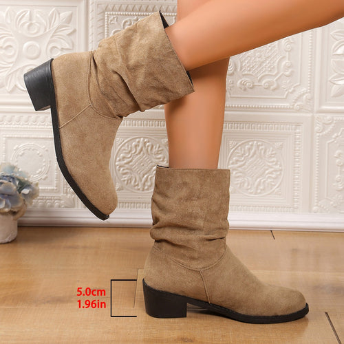 Damen Modische Stiefel mit lässigem Slouch-Design Drune